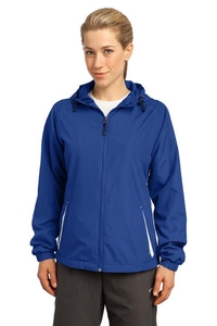 LST76 - Sport-Tek Ladies Colorblock Hooded Raglan Jacket