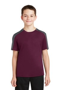 YST354 - Sport-Tek Youth PosiCharge Competitor Sleeve-Blocked Tee