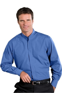 1396 - Edwards Men's Long Sleeve Banded Collar Shirt