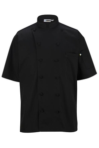 3331 - Edwards Men's 12 Button Short Sleeve Chef Coat with Mesh Back