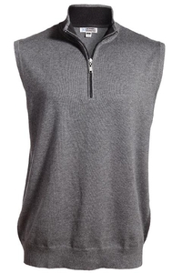 4074 - Edwards Men's Quarter Zip Fine Gauge Sweater Vest