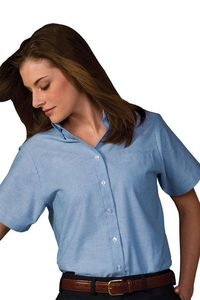 5027 - Edwards Ladies' Short Sleeve Oxford Shirt