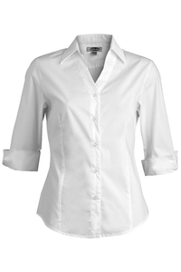 5045 - Edwards Ladies' 3/4 Sleeve Tailored V Neck Blouse