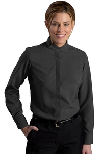 5392 - Edwards Ladies' Long Sleeve Batiste Banded Collar Shirt