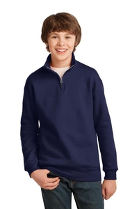 995Y - Jerzees Youth NuBlend 1/4 Zip Cadet Collar Sweatshirt