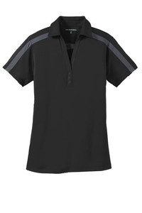 L547 - Port Authority Ladies Silk Touch Performance Colorblock Stripe Polo