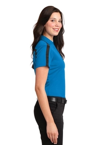 L547 - Port Authority Ladies Silk Touch Performance Colorblock Stripe Polo