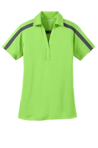 L547 - Port Authority Ladies Silk Touch Performance Colorblock Stripe Polo