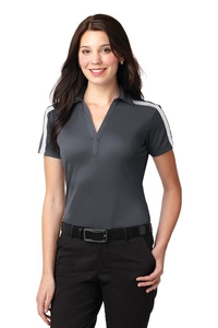 L547 - Port Authority Ladies Silk Touch Performance Colorblock Stripe Polo