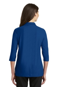 L562 - Port Authority Ladies Silk Touch 3/4-Sleeve Polo