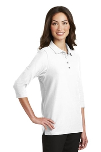 L562 - Port Authority Ladies Silk Touch 3/4-Sleeve Polo