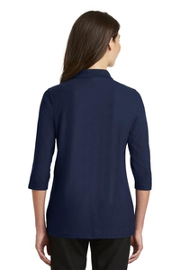 L562 - Port Authority Ladies Silk Touch 3/4-Sleeve Polo