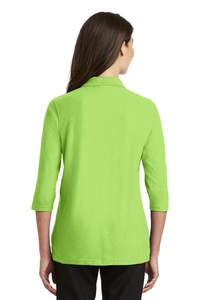 L562 - Port Authority Ladies Silk Touch 3/4-Sleeve Polo