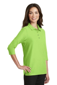 L562 - Port Authority Ladies Silk Touch 3/4-Sleeve Polo