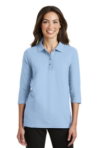 L562 - Port Authority Ladies Silk Touch 3/4-Sleeve Polo