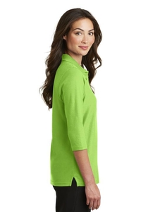 L562 - Port Authority Ladies Silk Touch 3/4-Sleeve Polo