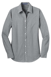 L654 - Port Authority Ladies Long Sleeve Gingham Easy Care Shirt