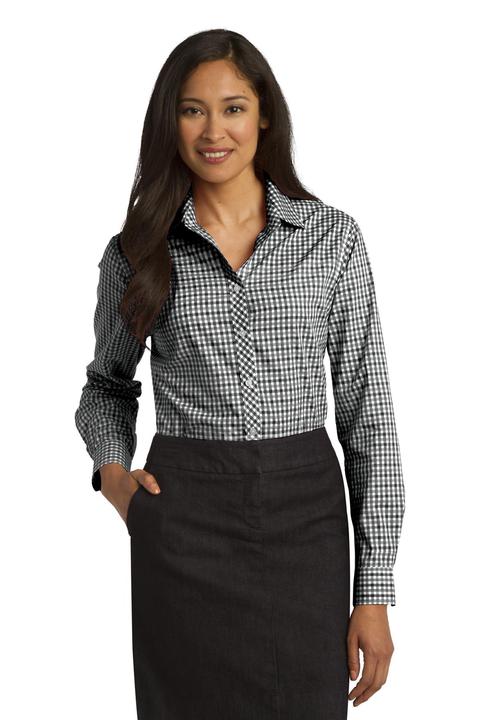 L654 - Port Authority Ladies Long Sleeve Gingham Easy Care Shirt