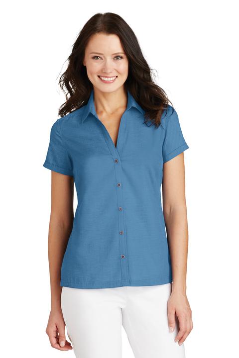 L662 - Port Authority Ladies Textured Camp Shirt