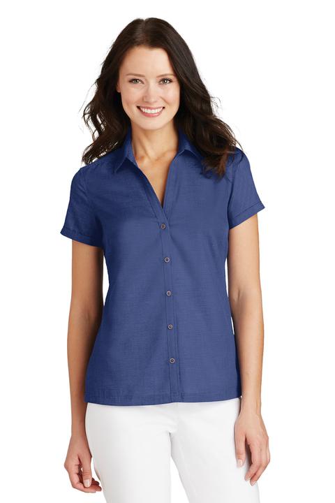 L662 - Port Authority Ladies Textured Camp Shirt