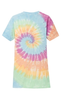 LPC147V - Port & Company Ladies Tie-Dye V-Neck Tee.  LPC147V