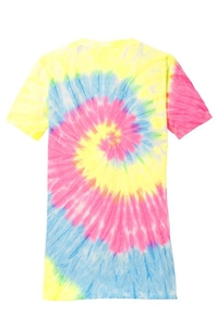 LPC147V - Port & Company Ladies Tie-Dye V-Neck Tee.  LPC147V