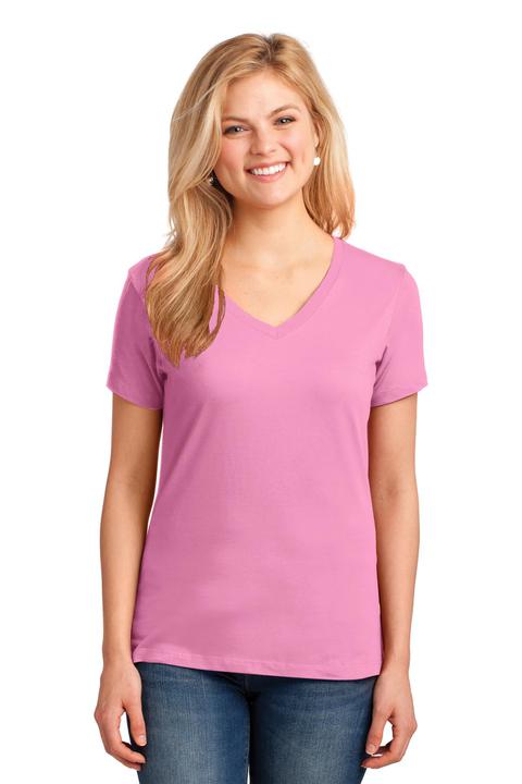 LPC54V - Port & Company Ladies Core Cotton V-Neck Tee