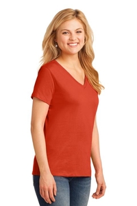 LPC54V - Port & Company Ladies Core Cotton V-Neck Tee