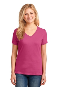 LPC54V - Port & Company Ladies Core Cotton V-Neck Tee