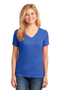 LPC54V - Port & Company Ladies Core Cotton V-Neck Tee