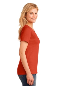 LPC54V - Port & Company Ladies Core Cotton V-Neck Tee