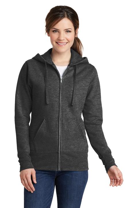 LPC78ZH - Port & Company Ladies Core Fleece Full-Zip Hooded Sweatshirt