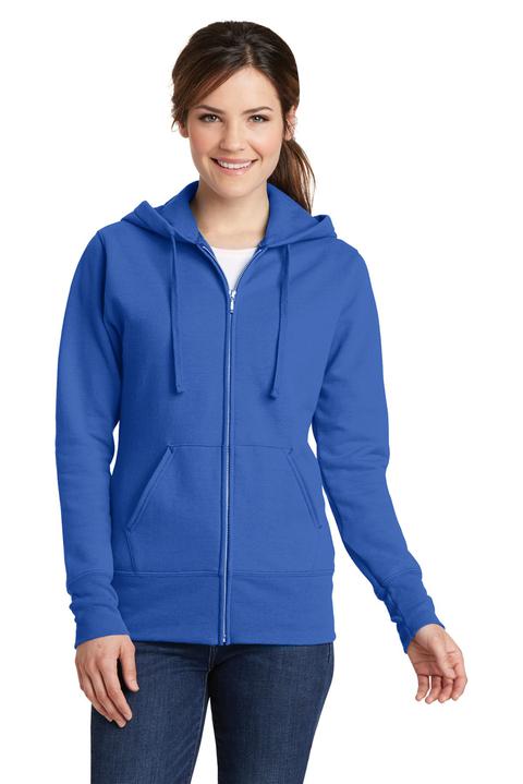 LPC78ZH - Port & Company Ladies Core Fleece Full-Zip Hooded Sweatshirt