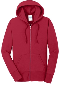 LPC78ZH - Port & Company Ladies Core Fleece Full-Zip Hooded Sweatshirt