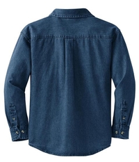 LSP10 - Port & Company Ladies Long Sleeve Value Denim Shirt.