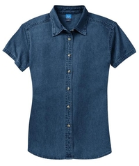 LSP11 - Port & Company Ladies Short Sleeve Value Denim Shirt