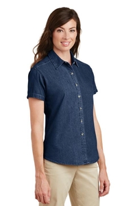 LSP11 - Port & Company Ladies Short Sleeve Value Denim Shirt