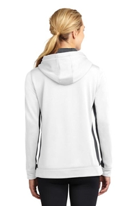 LST235 - Sport-Tek Ladies Sport-Wick Fleece Colorblock Hooded Pullover