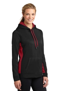 LST235 - Sport-Tek Ladies Sport-Wick Fleece Colorblock Hooded Pullover