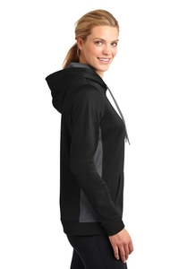 LST235 - Sport-Tek Ladies Sport-Wick Fleece Colorblock Hooded Pullover