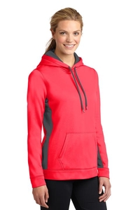 LST235 - Sport-Tek Ladies Sport-Wick Fleece Colorblock Hooded Pullover