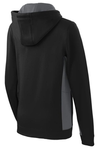 LST235 - Sport-Tek Ladies Sport-Wick Fleece Colorblock Hooded Pullover