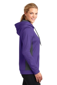 LST235 - Sport-Tek Ladies Sport-Wick Fleece Colorblock Hooded Pullover