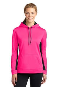 LST235 - Sport-Tek Ladies Sport-Wick Fleece Colorblock Hooded Pullover