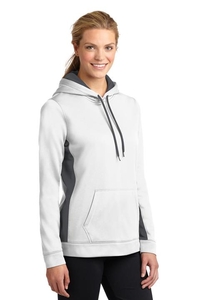 LST235 - Sport-Tek Ladies Sport-Wick Fleece Colorblock Hooded Pullover