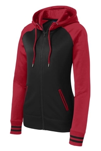 LST236 - Sport-Tek Ladies Sport-Wick Varsity Fleece Full-Zip Hooded Jacket