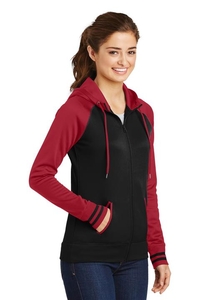 LST236 - Sport-Tek Ladies Sport-Wick Varsity Fleece Full-Zip Hooded Jacket