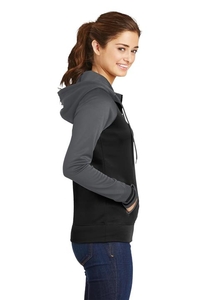 LST236 - Sport-Tek Ladies Sport-Wick Varsity Fleece Full-Zip Hooded Jacket