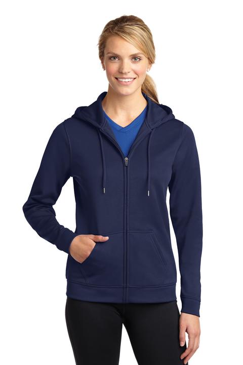 LST238 - Sport-Tek Ladies Sport-Wick Fleece Full-Zip Hooded Jacket