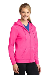 LST238 - Sport-Tek Ladies Sport-Wick Fleece Full-Zip Hooded Jacket